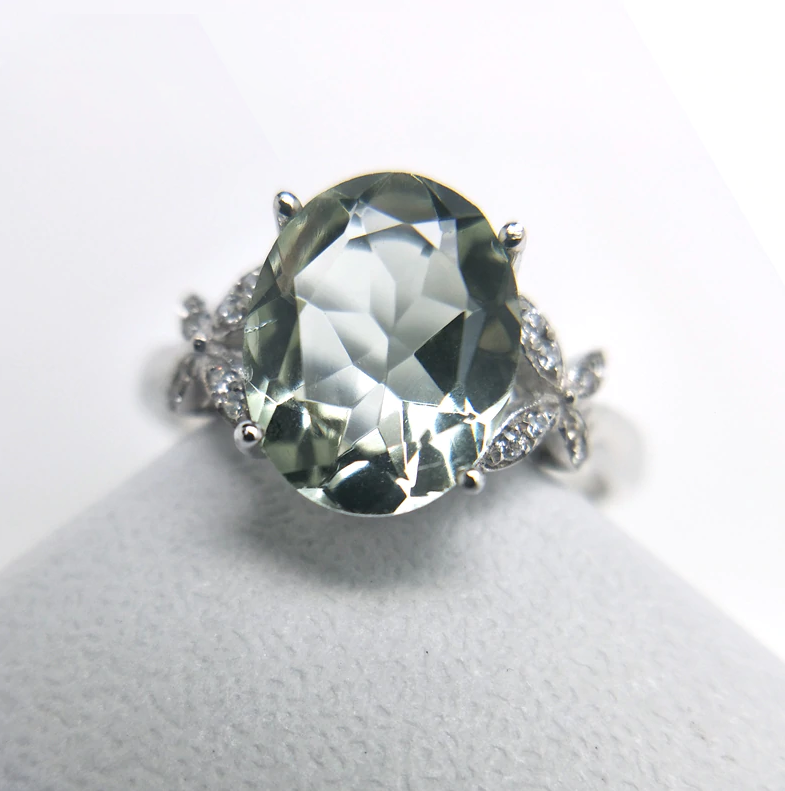 Lourdai Green Amethyst Quartz Ring