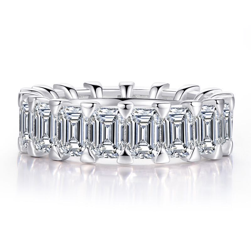 Emerald Cut Eternity Band