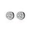 Lourdai Classic Clear CZ Round Stud Earring