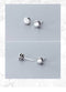 Lourdai Classic Clear CZ Round Stud Earring