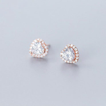 Lourdai AAA Zircon Heart Stud Earring