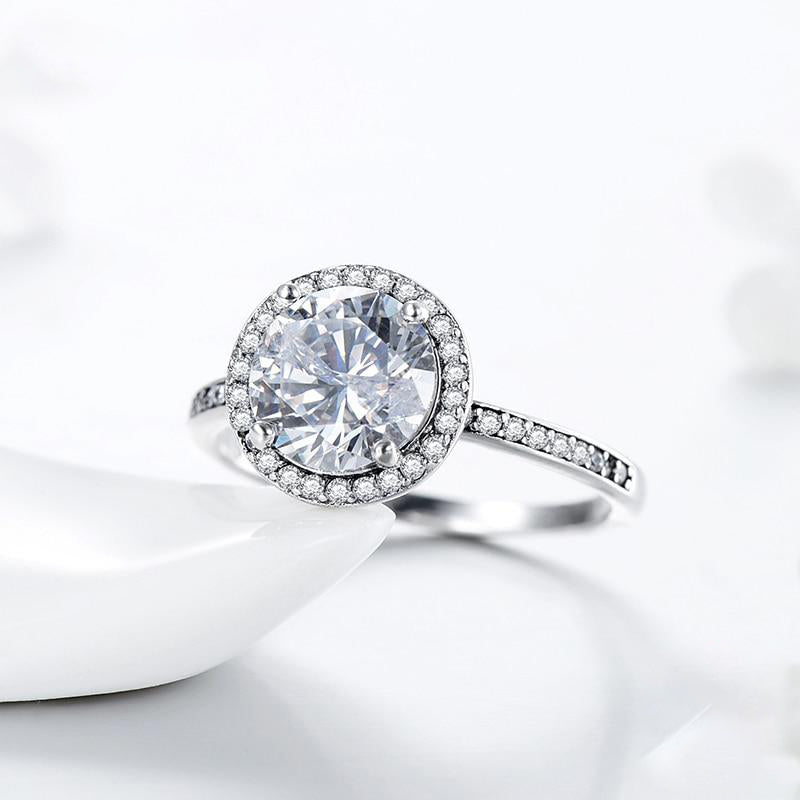 Lourdai Round Clear CZ Fashion Ring